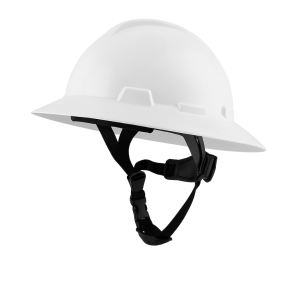 Heavy-Duty Full Brim Hard Hat with Y-Strap & Ratchet Adjustment