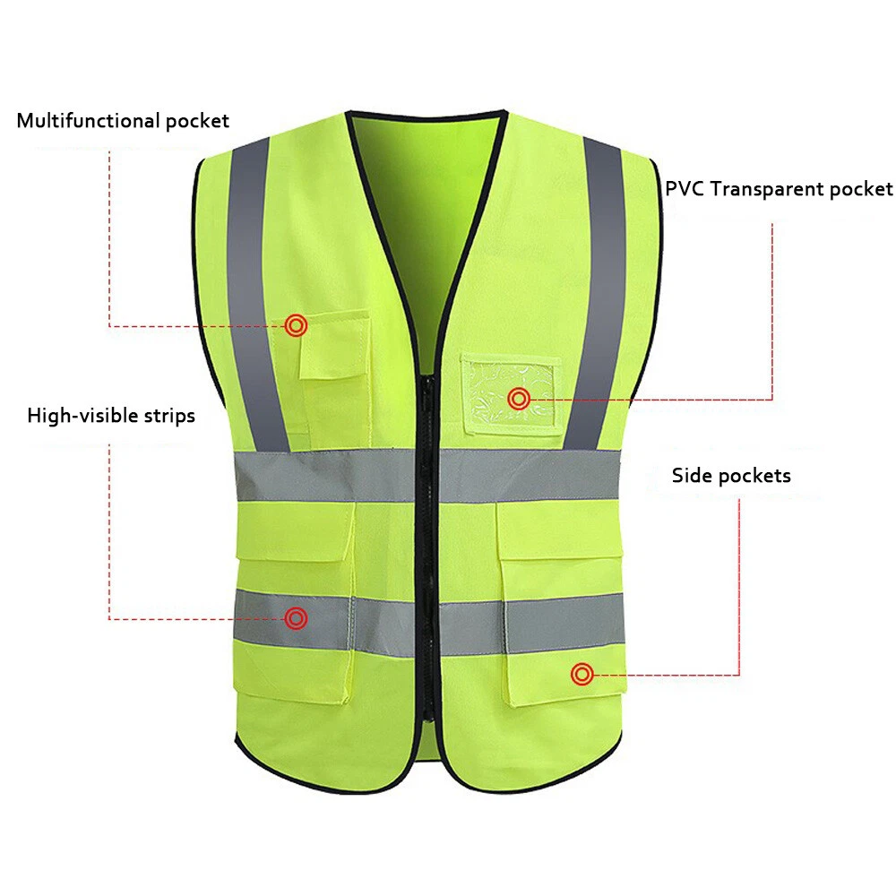 High Visibility Vest with ID Window and Storage